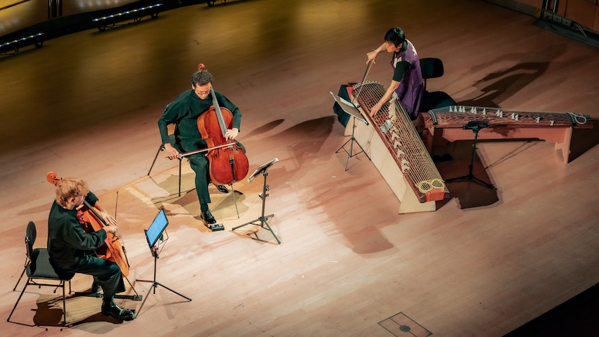 Jean-Guihen Queyras, Satsuki Odamura and James Morley perform at the City Recital Hall, Angel Place.