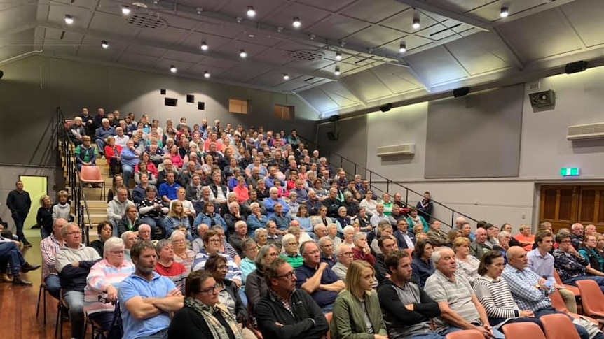 Public meeting crowd