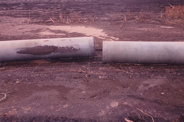 a damaged water pipe