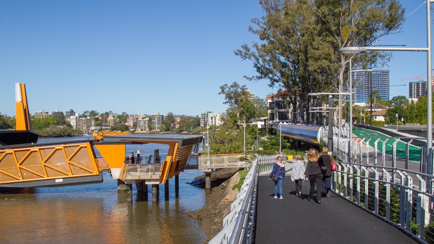 The Regatta CityCat stop sits beside Coronation Drive in Toowong in the federal seat of Ryan.