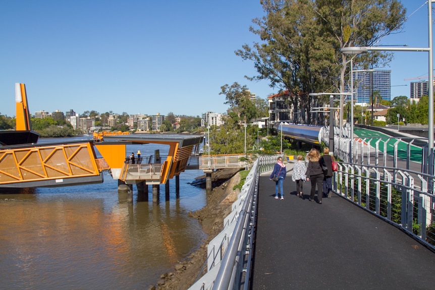 The Regatta CityCat stop sits beside Coronation Drive in Toowong in the federal seat of Ryan.