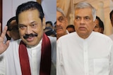 Composite of Mahinda Rajapaksa and Ranil Wickremesinghe