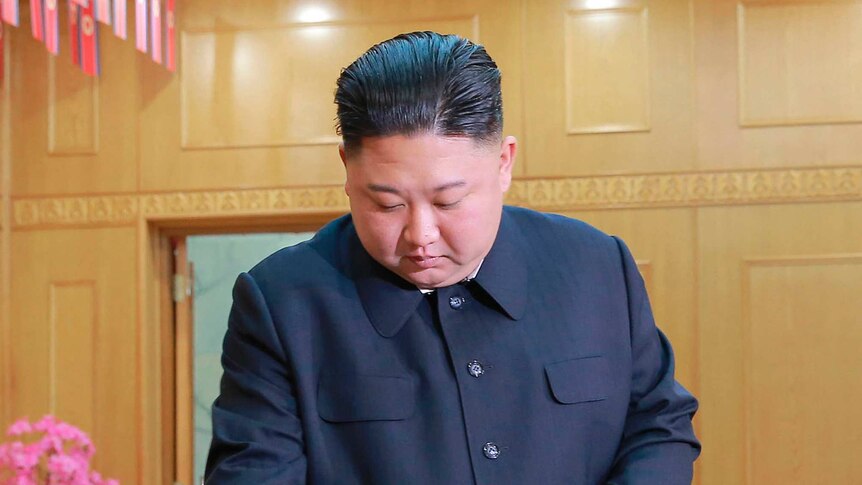 North Korean leader Kim Jong-un casts his vote in Pyongyang.