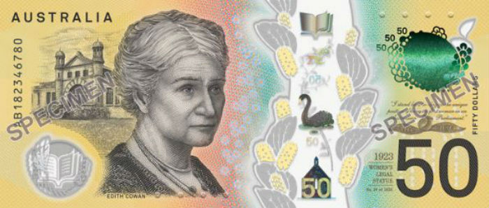 ...and Edith Cowan, the first female member of an Australian parliament, on the other.