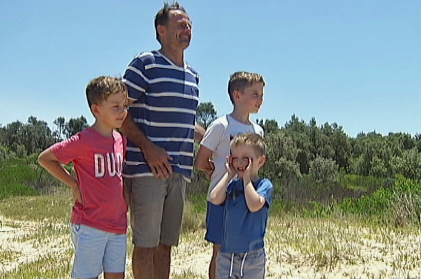 Matthew Stephens and his family spent several hours watching the shark feeding on the whale carcass.