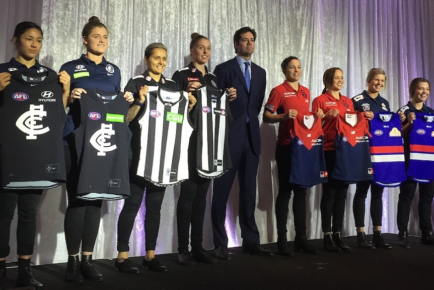 Announcement of the marquee players with Moana Hope and Katie Brennan