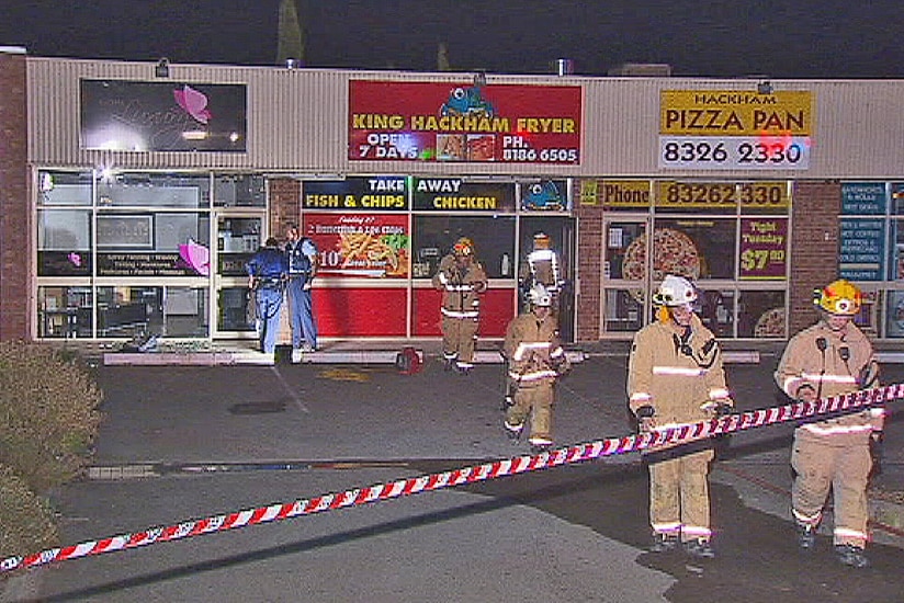 Arson blamed for shops blaze