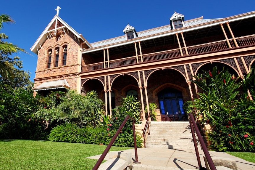 A historic building restored to look new.