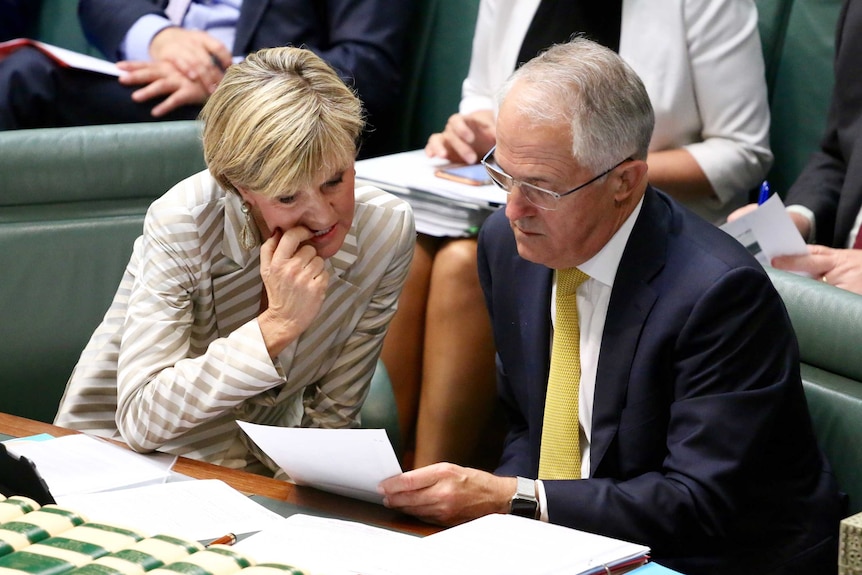 Foreign Minister Julie Bishop and Prime Minister Malcolm Turnbull