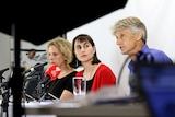 Christine Ruffler, Dr Beth O'Connor and Dr Paul McPhun from Medecins Sans Frontieres address the media in Sydney.
