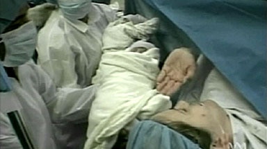 Nursing student Teresa Anderson gave birth to the five babies by caesarean section, all of them boys.
