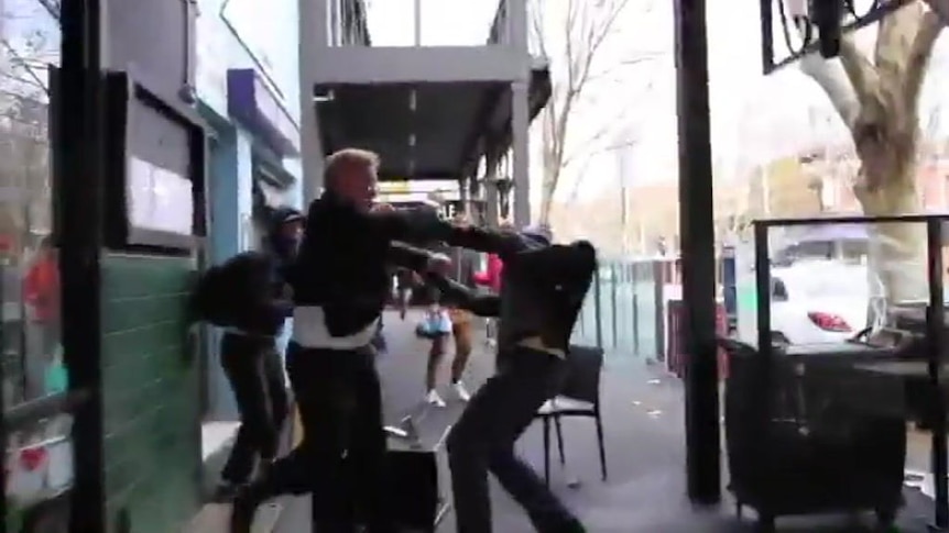 The assault happened on Tuesday in Lygon Street.