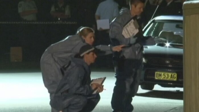 Forensic police examine shooting murder at Petersham