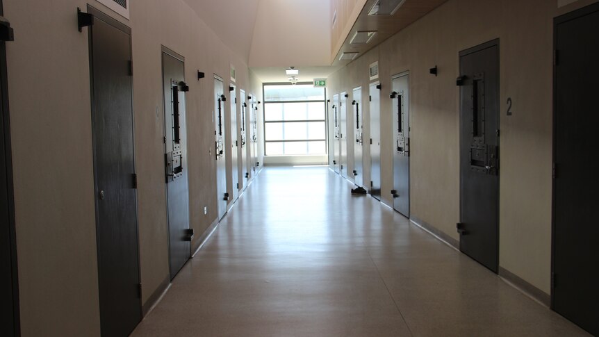 A corridor inside the Cobham Juvenile Justice Centre in NSW.