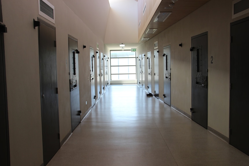 A corridor inside the Cobham Juvenile Justice Centre in NSW.