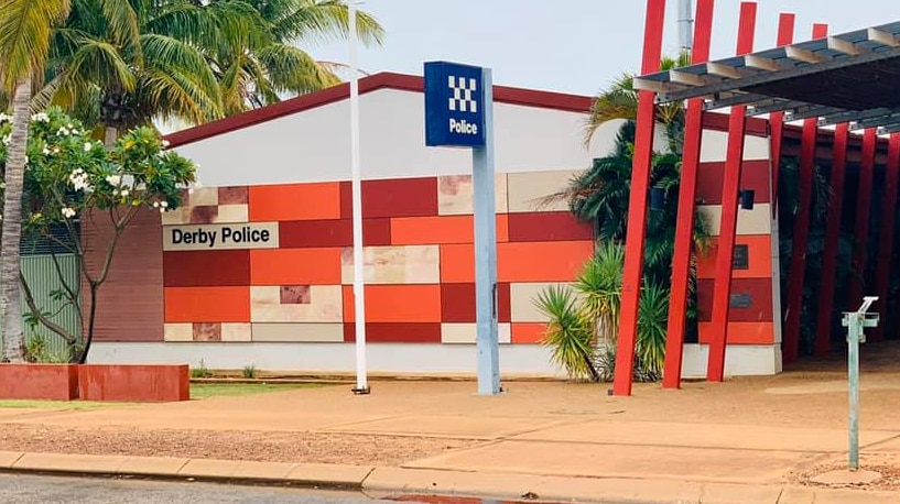 The front of the derby police station, May 2020