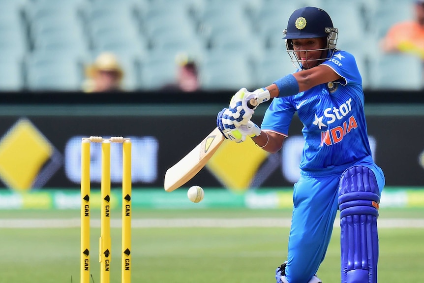 Harmanpreet Kaur bats for India