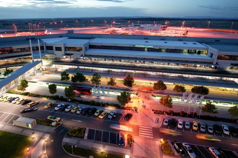 Melbourne Airport forecourt