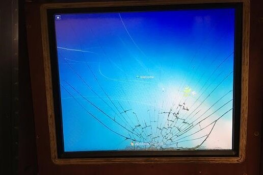 A smashed windows tablet.