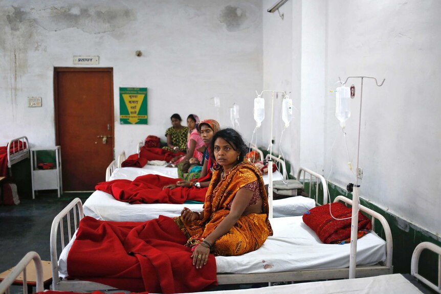 women at sterilisation camp
