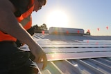 Installing a printed solar array
