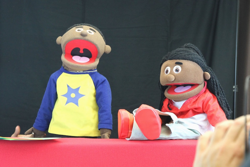 Puppets on stage