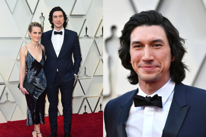 Joanne Tucker and Adam Driver arrives at the Oscars.