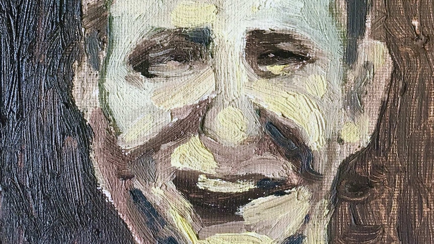 Portrait of Tom "Tammy" Simpson by artist Dan Llewellyn  Hall