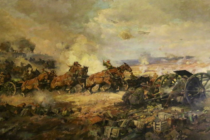 An epic Anzac scene by Harold Septimus Power.