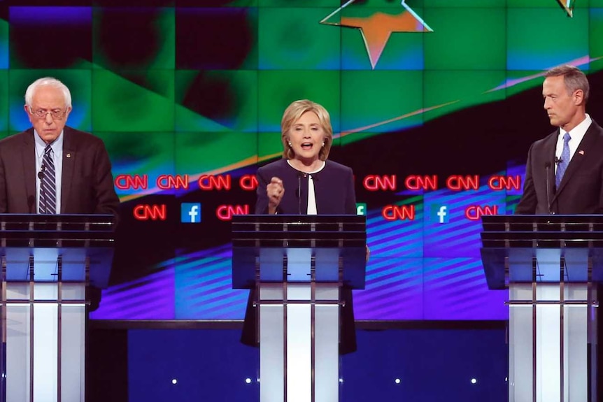US Democratic presidential candidates square off in first official debate