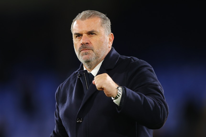 Ange Postecoglou clenches his fist