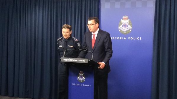 Victoria Police Deputy Commissioner Tim Cartwright and Victorian Premier Daniel Andrews.