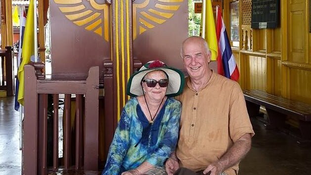 Neil O'Riordan with his wife Penelope Blume.