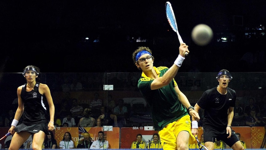 Aussies win mixed doubles squash gold