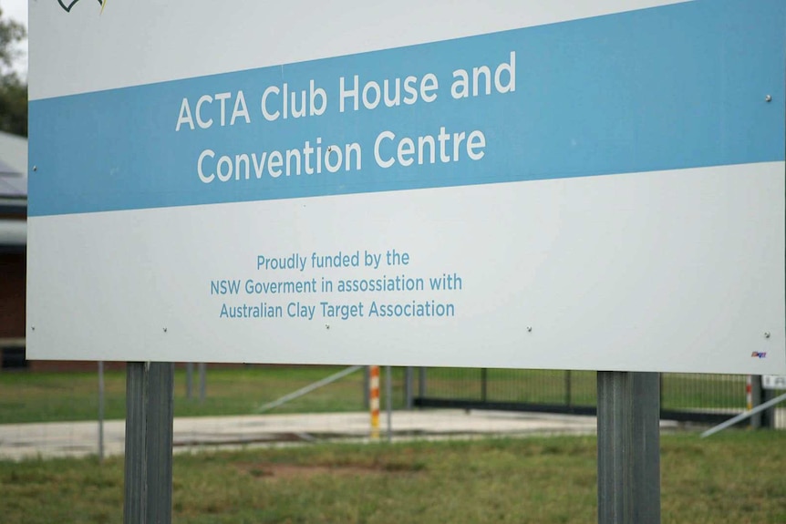 A sign for the the ACTA Club House and Convention Centre.