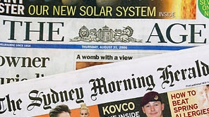 The major mastheads of Fairfax, the second-biggest Australian newspaper publisher.