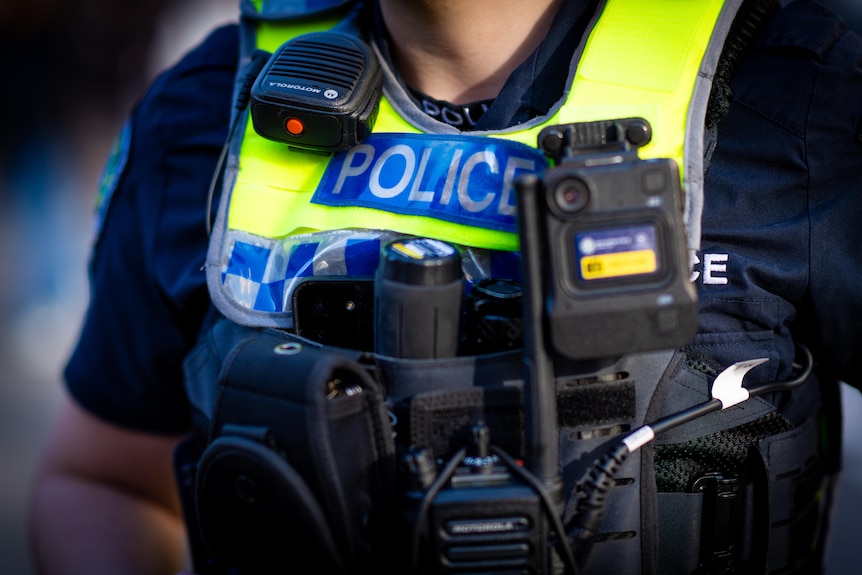 An image of an SA Police officer's vest.