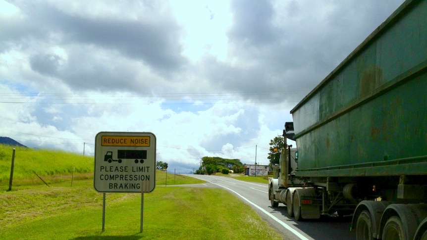 A truck approaches Mount Molloy in far north Queensland