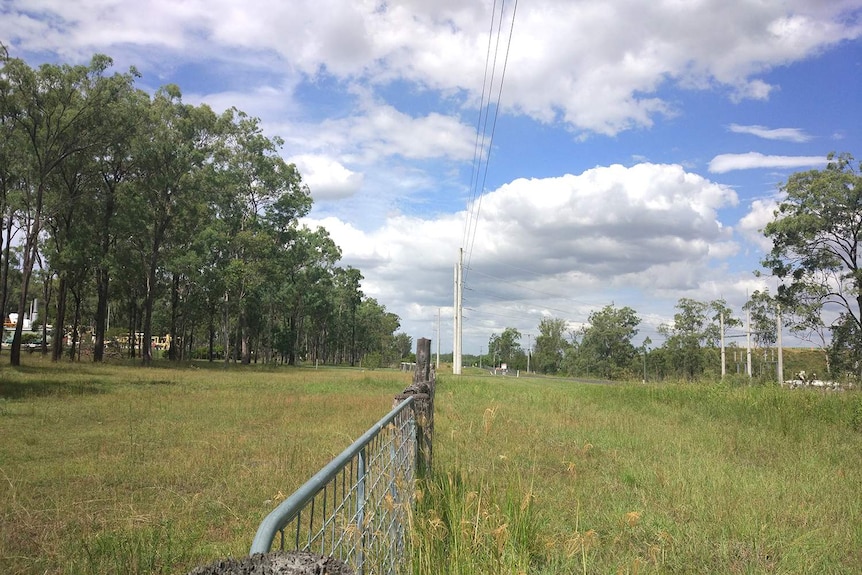 The site at Gatton, in Queensland's Lockyer Valley, where a company wants to build a gas power station.