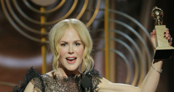 Nicole Kidman accepting the award for best performance