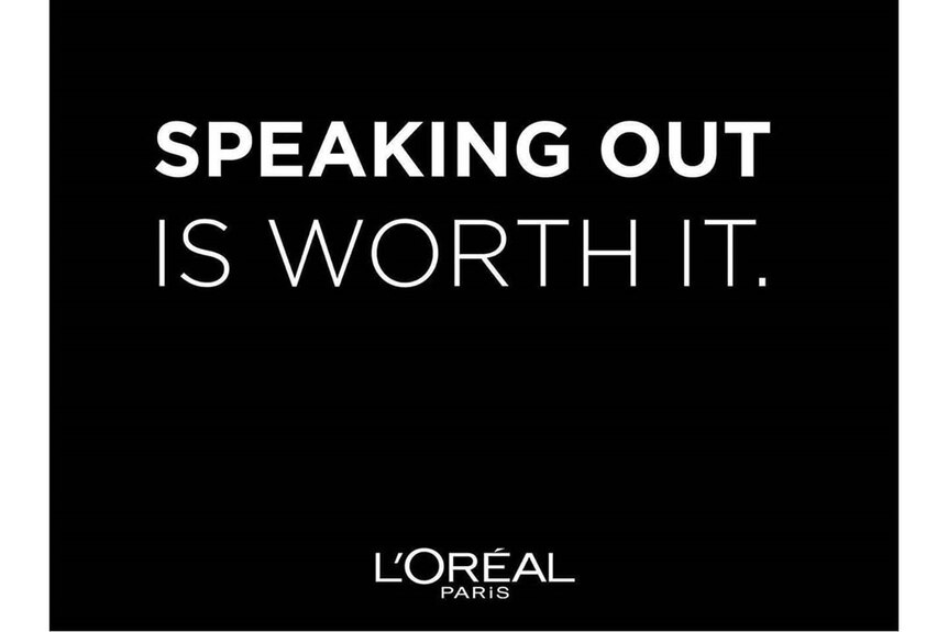 L'Oreal Paris posted this image on Instagram in response to the Black Lives Matter movement.