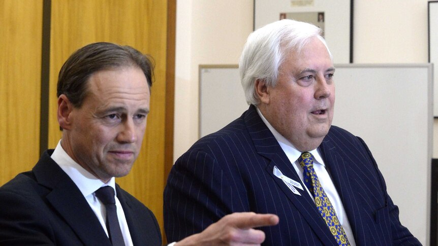 Greg Hunt and Clive Palmer