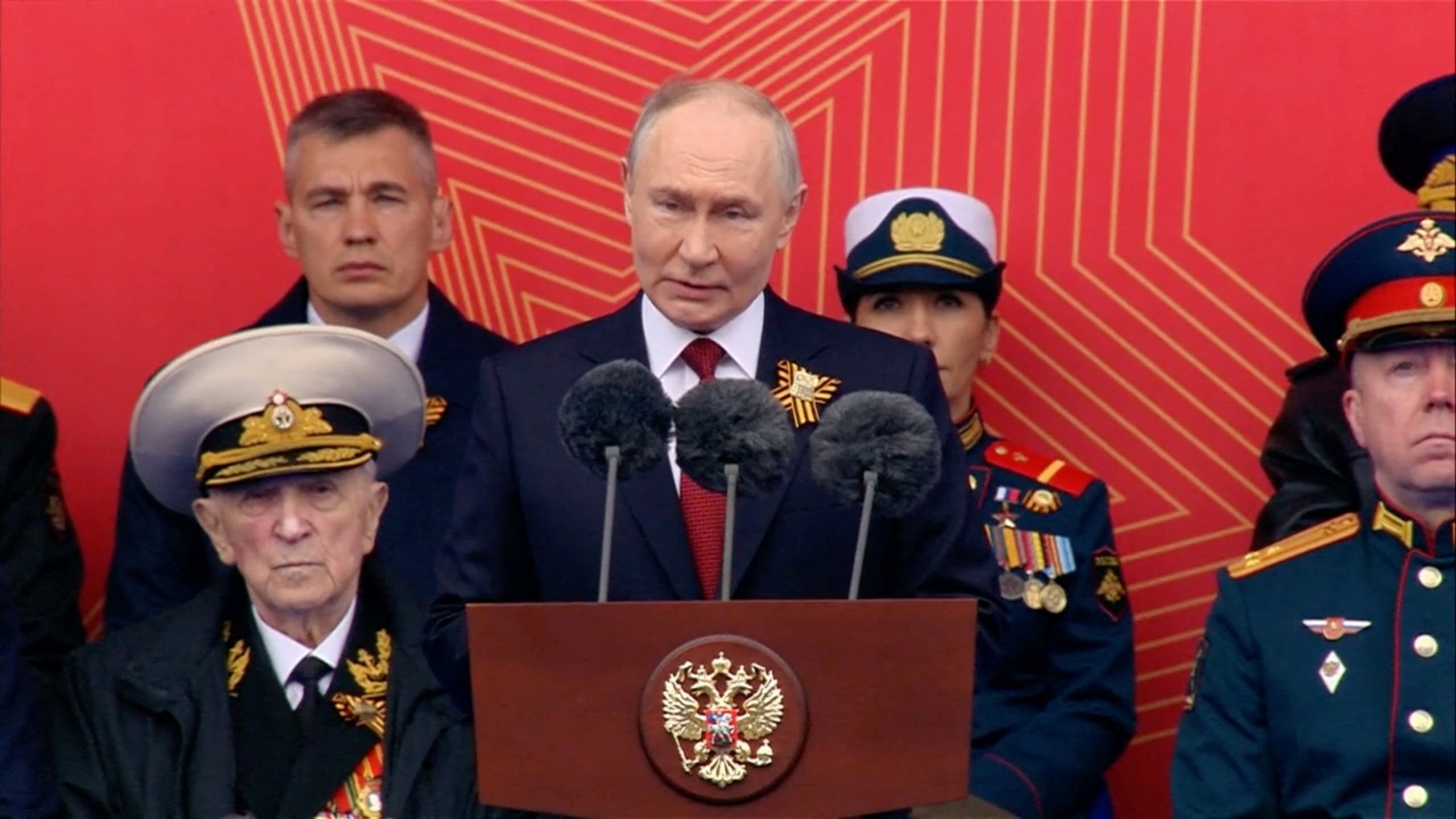 Putin attends scaled-back Victory Day parade amid Ukraine worries