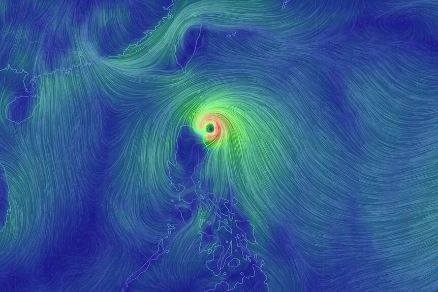Wind map of Typhoon Noul
