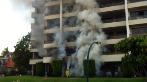 An electronic cigarette is believed to have caused a fire in a South Perth apartment block.