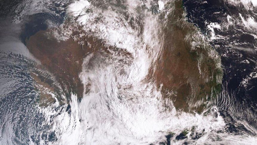 Australia covered in cloud