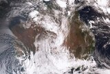 Australia covered in cloud