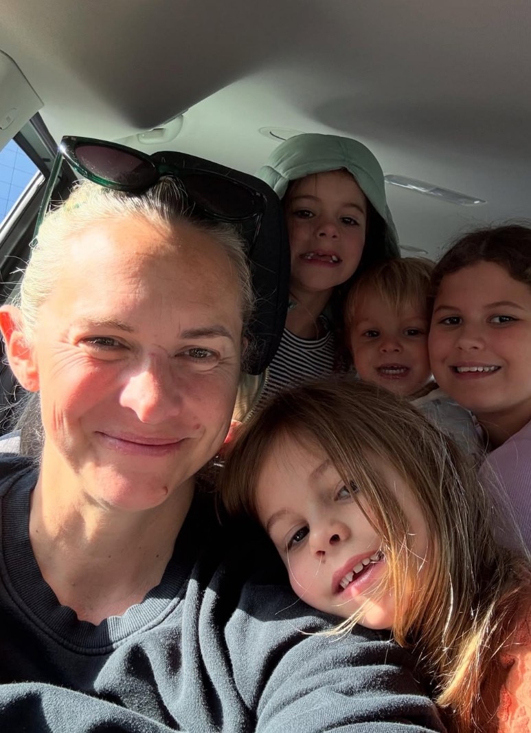 Libby Trickett with her children