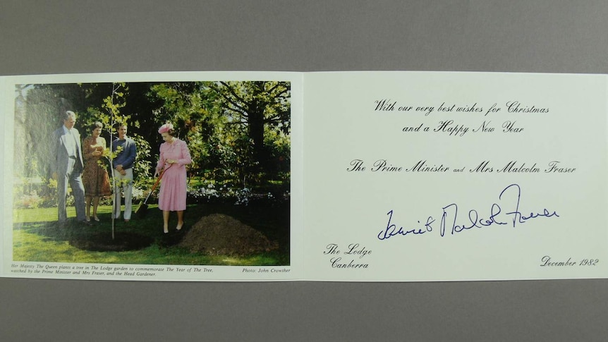 Christmas card sent by Malcolm and Tamie Fraser, 1982. Museum of Australian Democracy.