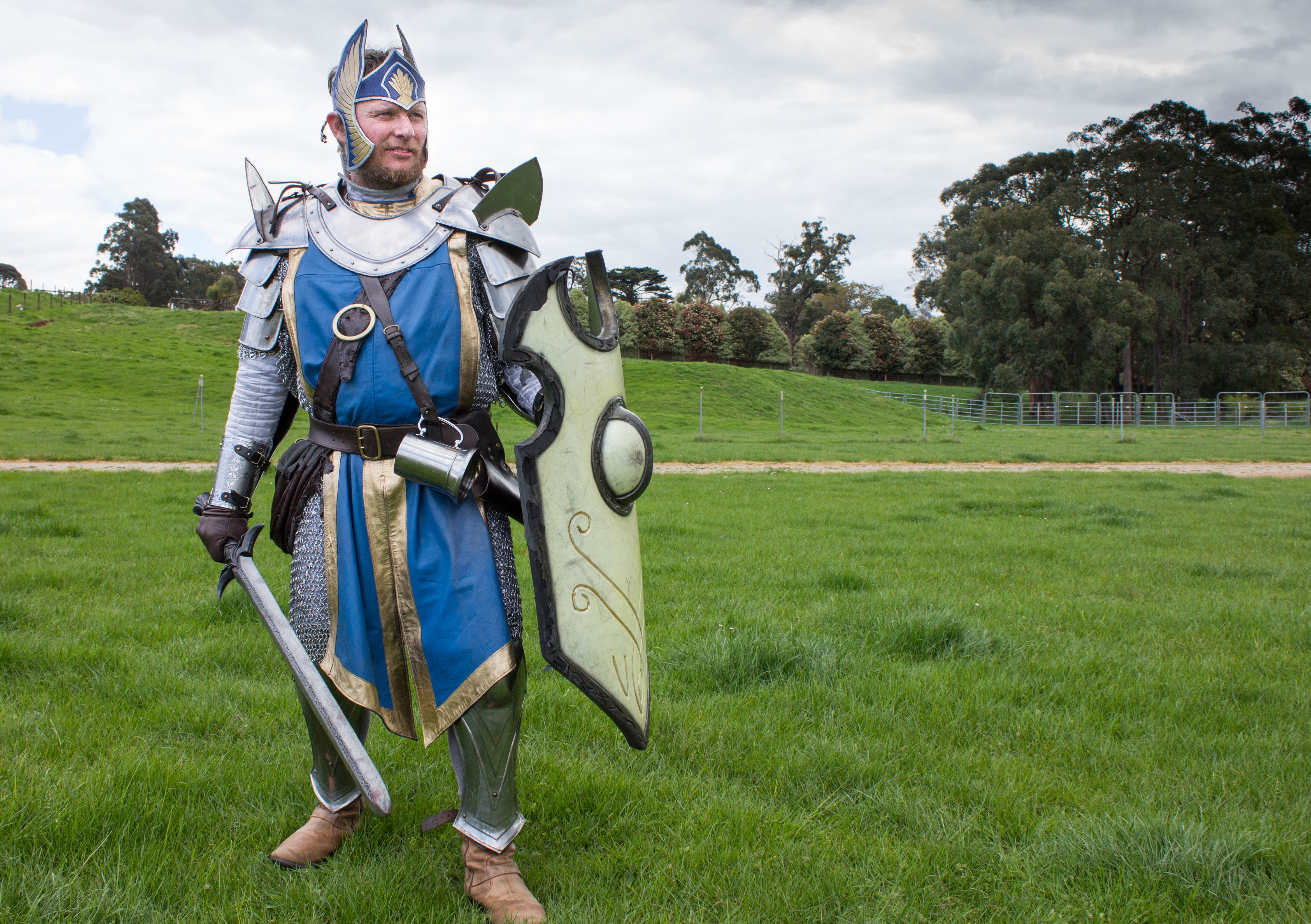 Phill Krins dressed as an Elvan character at Swordcraft, in Leongatha Gippsland.